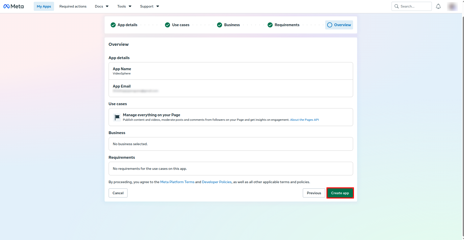 Overview — Create app