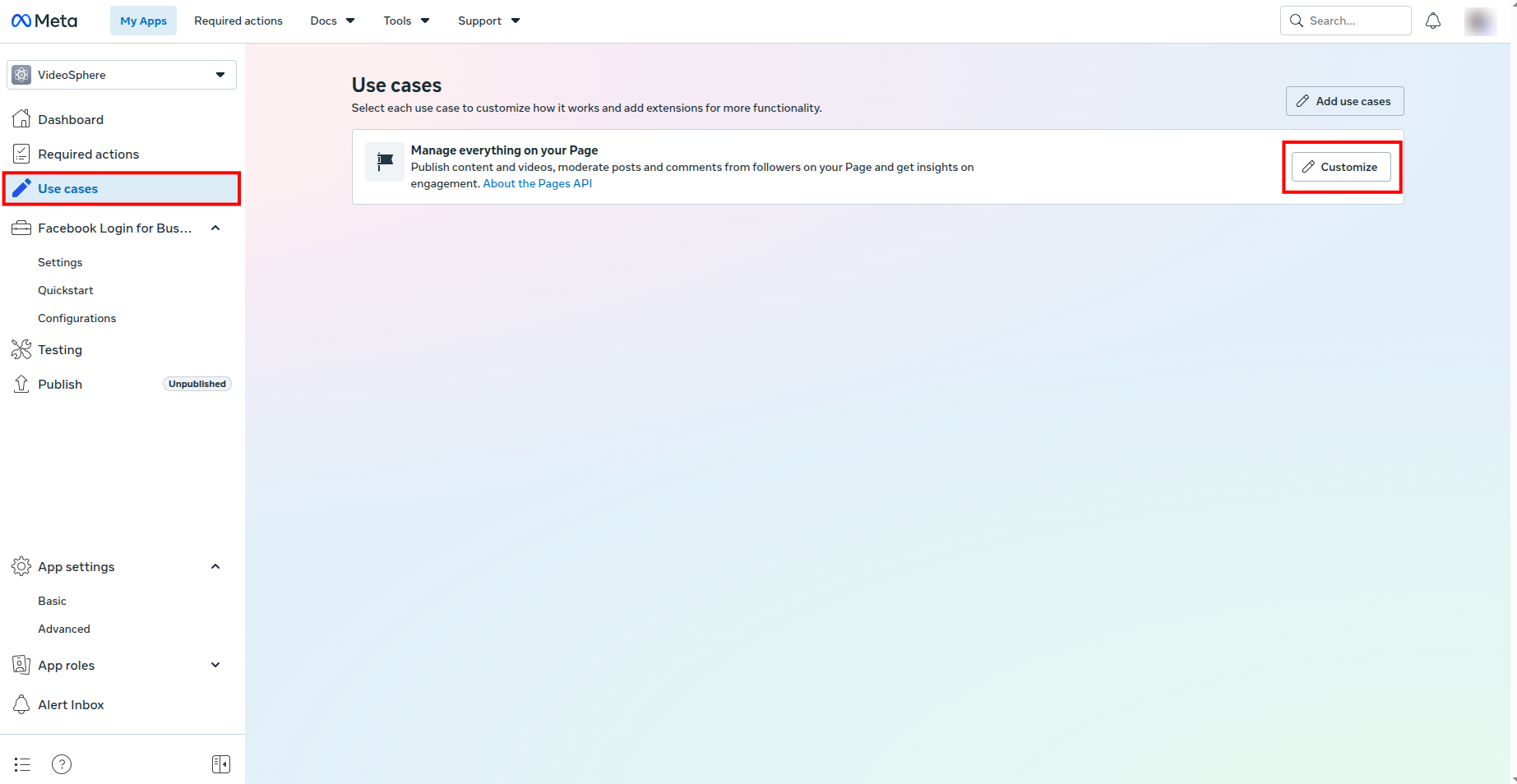 Use cases — Customize