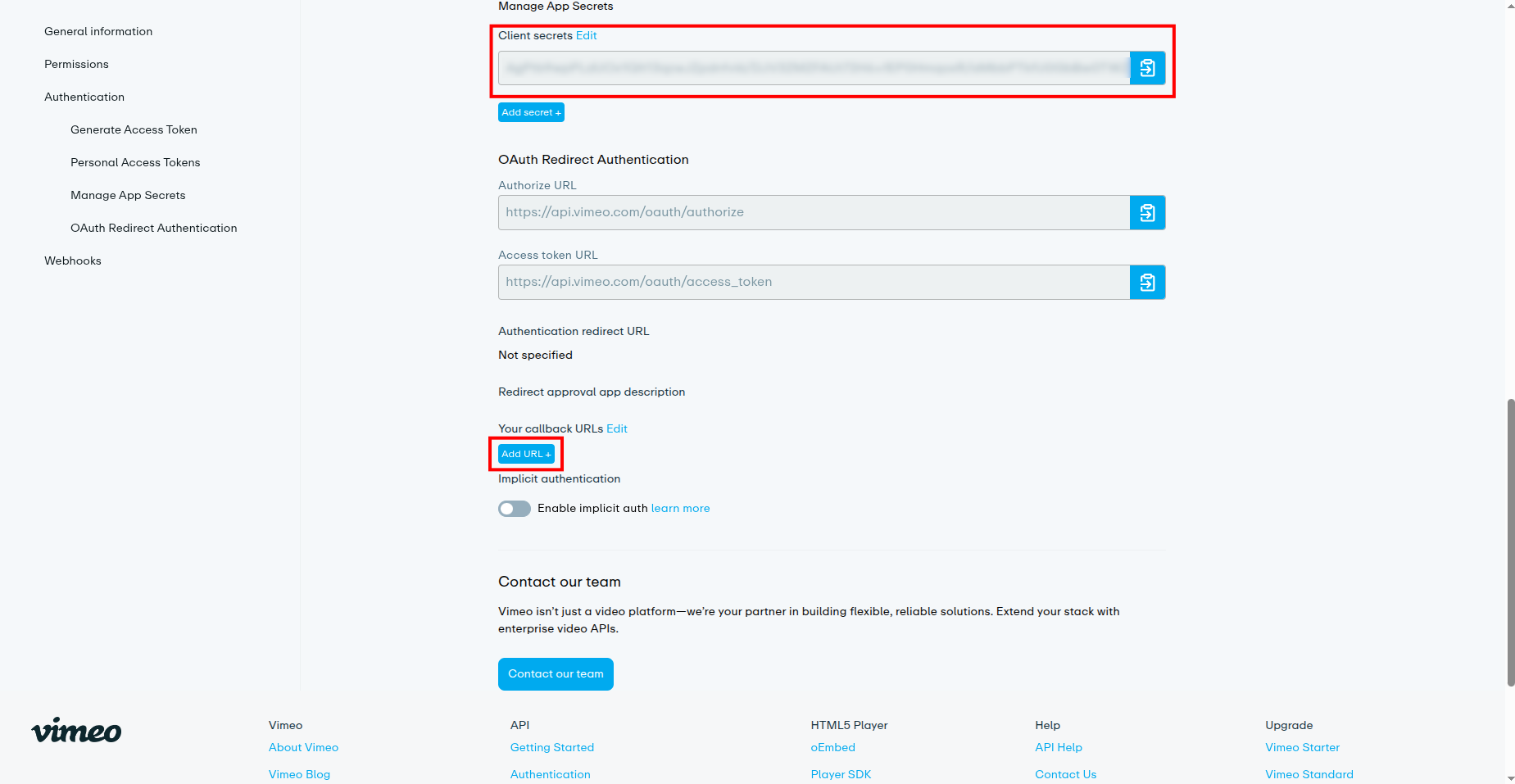 Manage App Secrets